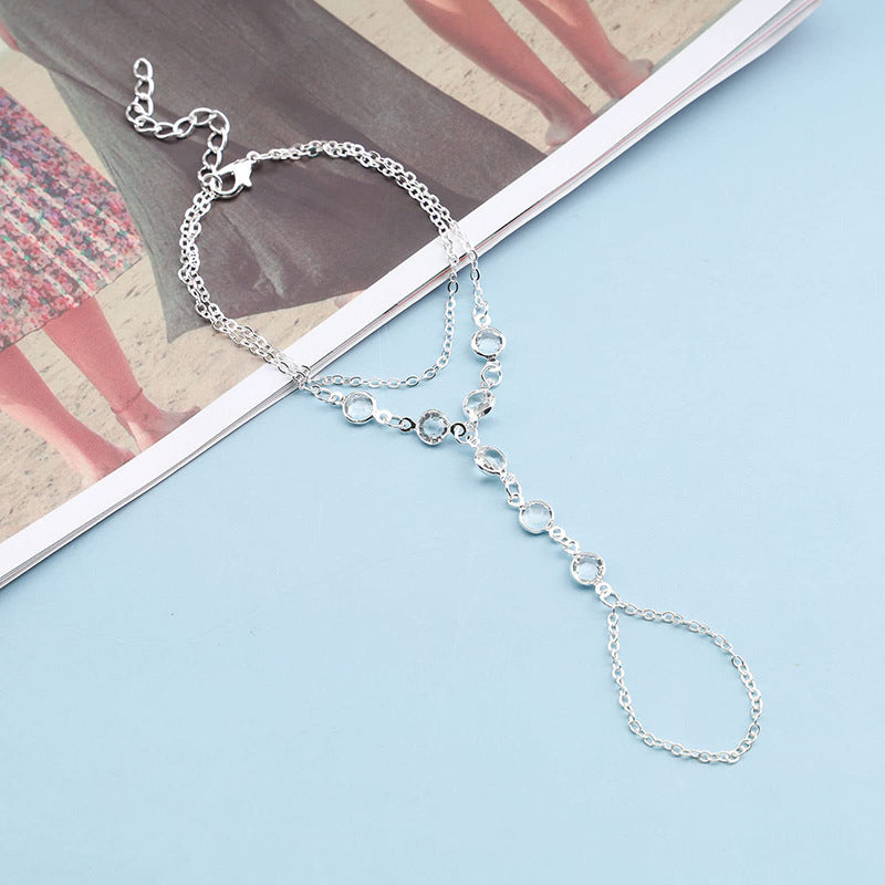 Wholesale Pearl Finger Ring Wedding Beaded Bracelet